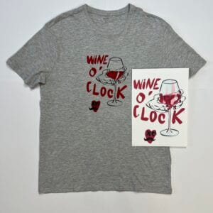 T-shirt wine o clock